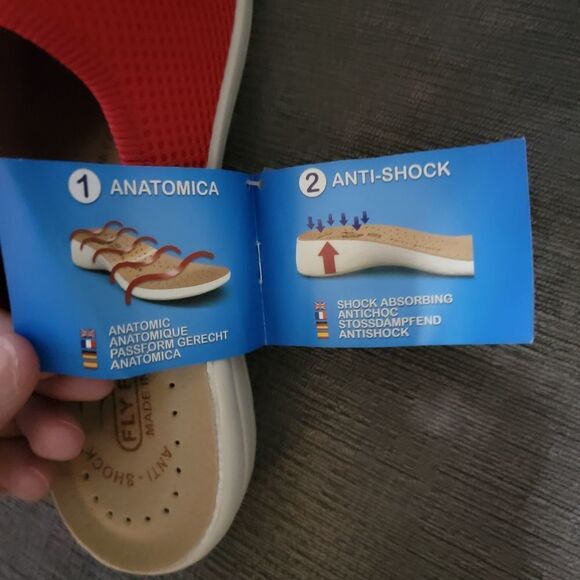 Ladies Red  FlyFlot Wide Fit Clogs size 39 US 8 - Picture 11 of 16